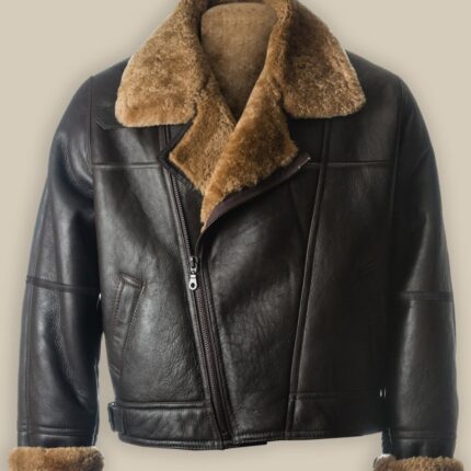 Men Black B3 Sheepskin Jacket