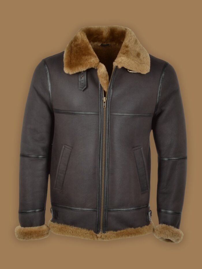 Men Black Raf Pilot Jacket