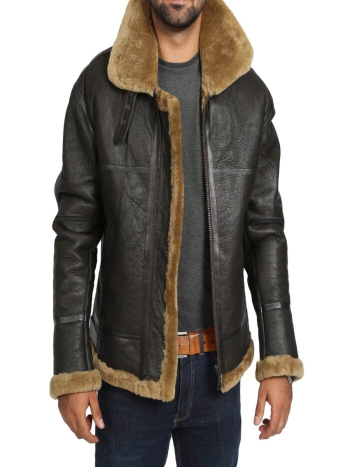 Men Brown B3 Bomber Jacket