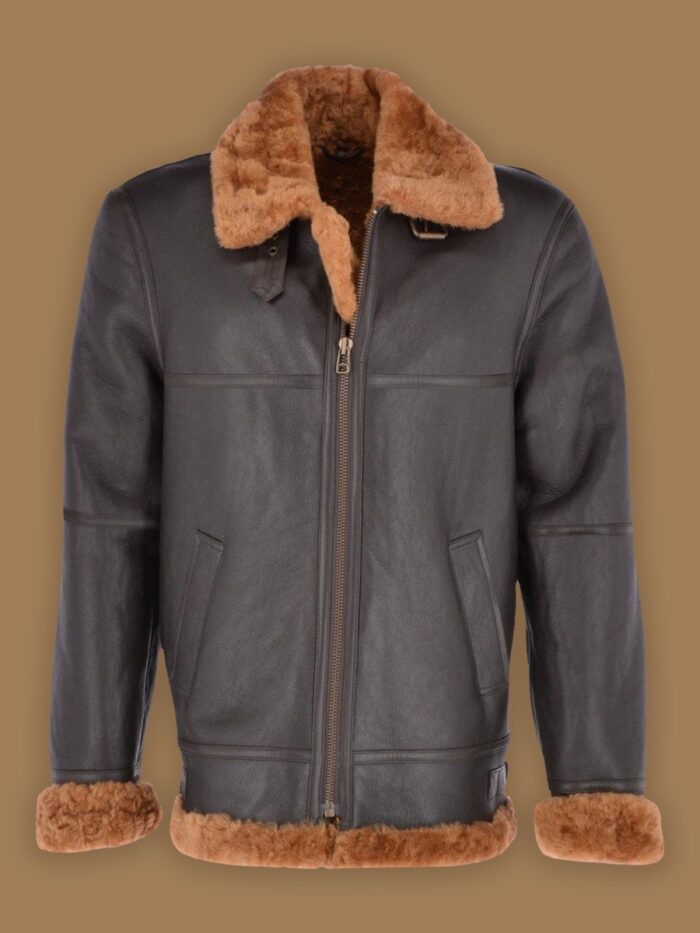 Traditional Raf Shearling Jacket For Men