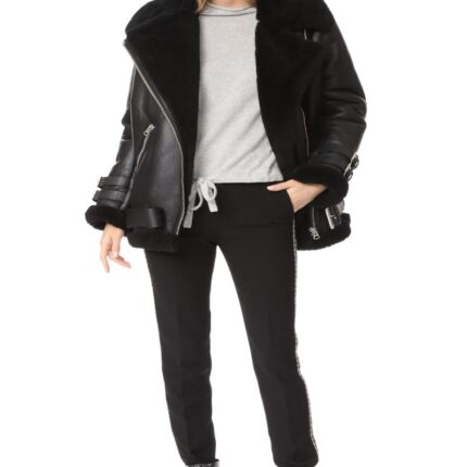 Women Black B3 Shearling Jacket