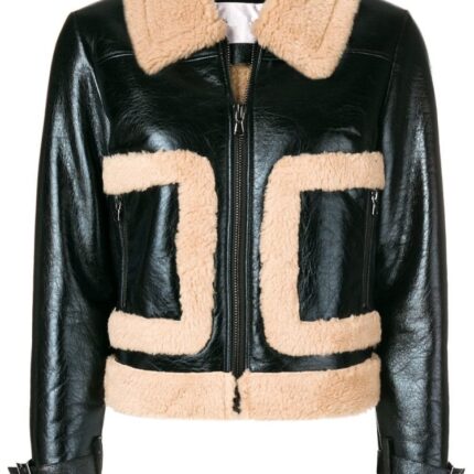 Women Black Bomber Leather Jacket