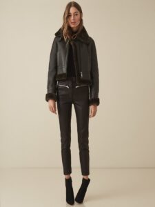 Women Black Shearling Jacket