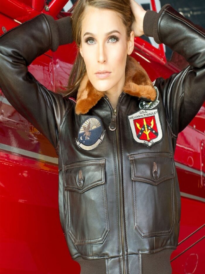 Women Top Gun Shearling Jacket