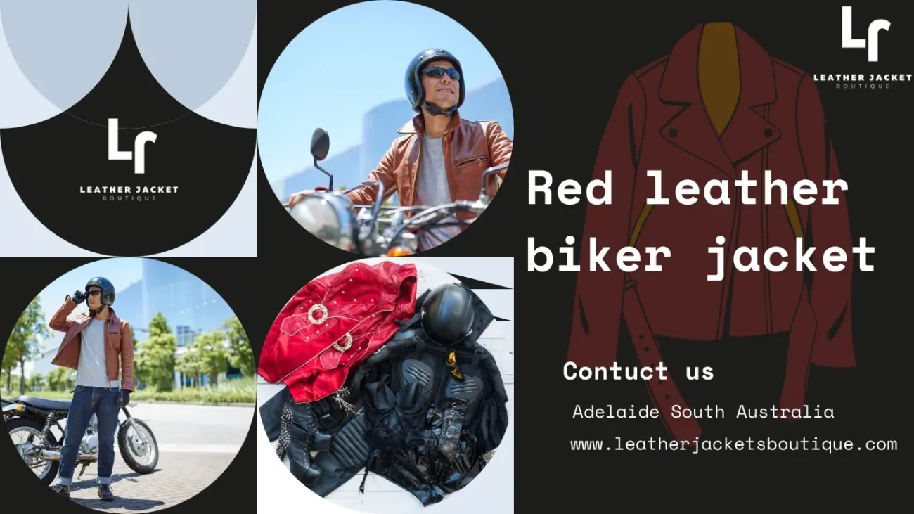 red leather biker jacket